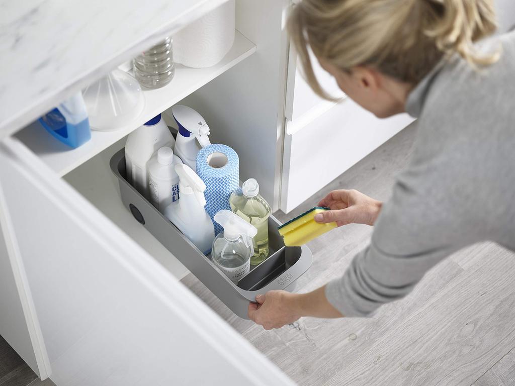 [Authentic] Joseph Joseph Cupboard Store Storage Caddy 85197, Gray, One Size