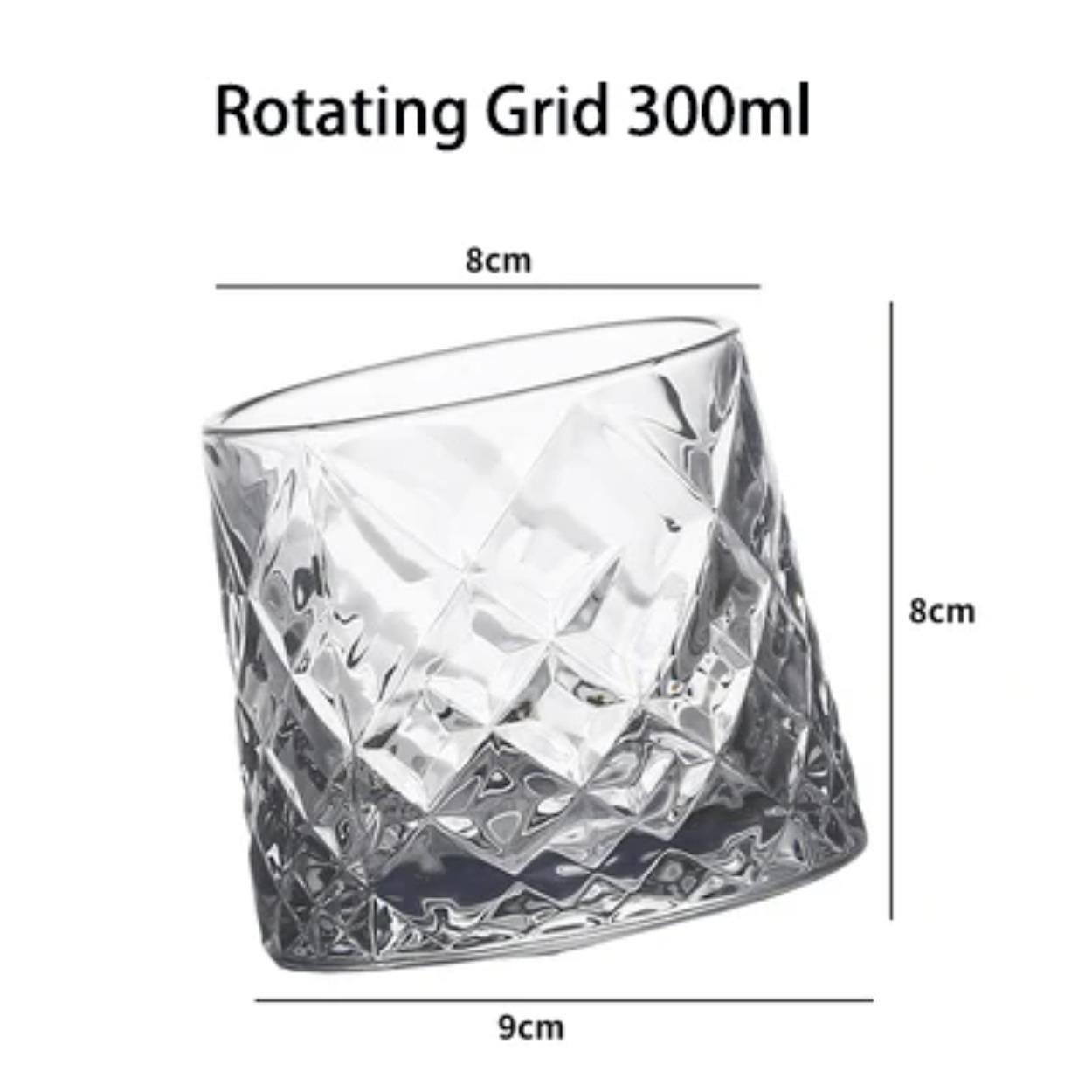 

Вращающийся стакан для виски, Хрустальный тамблер для виски/скотча/бурбона, Хрустальные стаканы, Барный тамблер, Коктейль/Виски Олд Фэшн 300ml