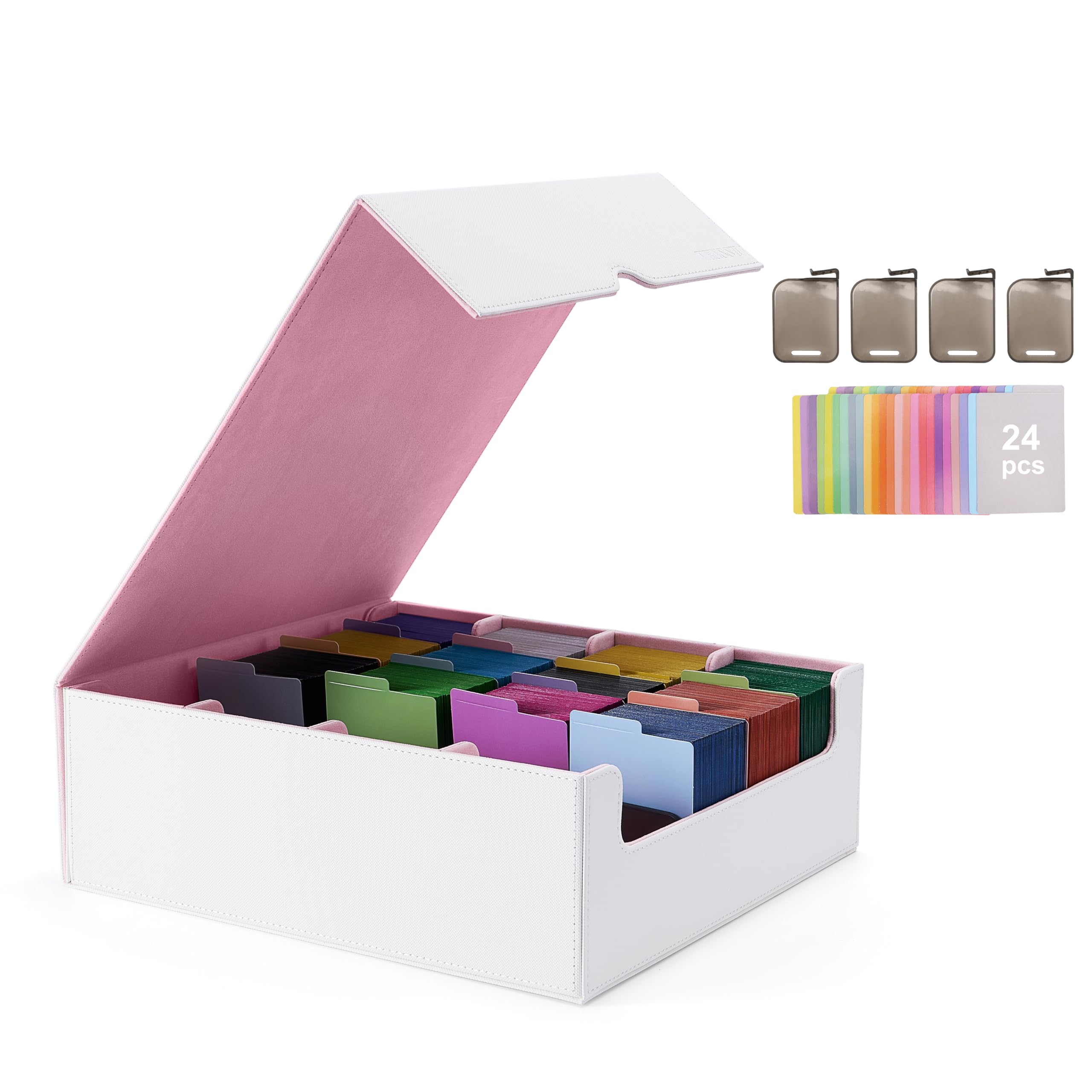 

Deck Trading Card Card Storage Card Case with Dividers and Card Compatible with and Other Card Games 4 Case, Case, Box, Stoppers, Yu-Gi-Oh!, Pokemon,