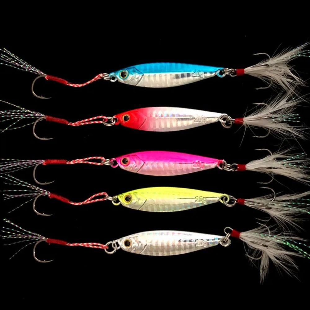 5Pcs 7/10/15/20G Simulation Fish Lures Fast Sinking Artificial Bait  Fishing Gear