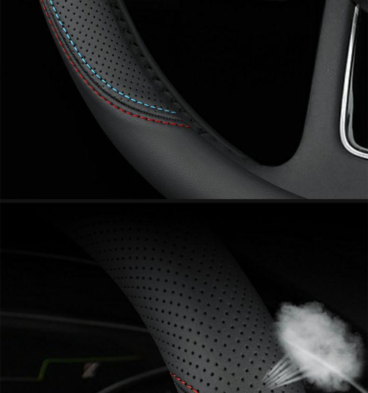 BYD Song Pro Genuine Leather Steering Wheel Cover for All Seasons - Ultra-Thin for Han, Tang, Qin, Song MAX, Yuan & E2F3 Models