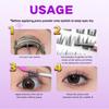 100-120 Cluster Self-Adhesive False Eyelashes,perfect for Women makeup,pre-bonded,14mm,C+ Curl,Long-lasting,waterproof,windproof