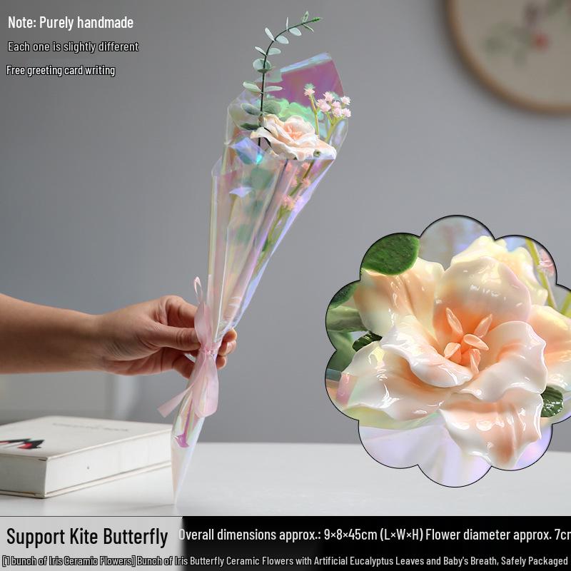 Handmade Ceramic Rose Bouquet - Valentine's Day Gift & Home Decor