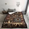 American Retro Blanket Flannel Elk Brown Bear Fury Soft Warm Sofa Blanket Bedroom Decoration Ins Style Home Furnishings