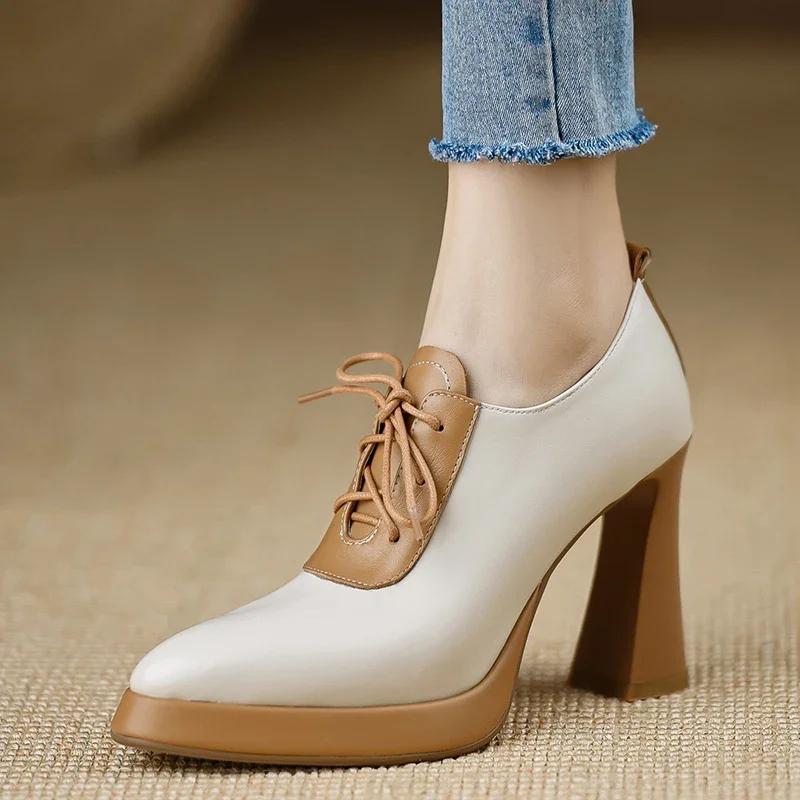 Fashion Women's Single Shoes High Quality Thick Sole Pointed  Strap Waterproof Platform Fashion All Comfortable Non-slip Breathable