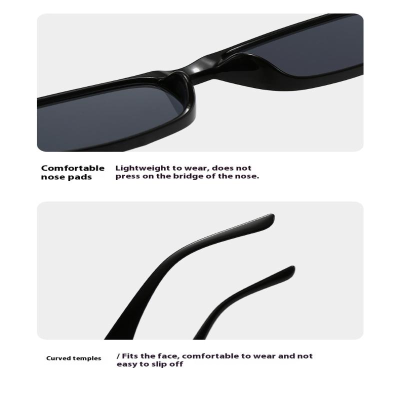Small Rectangle Sunglasses Women Men Narrow Frame Vintage Square Sun Glasses Punk Cat Eye Eyewear Women'S Sunglasses