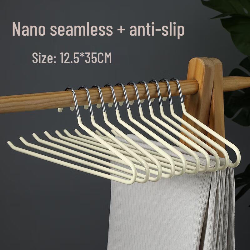 JINGRUIXIANG Non-Slip Goose-Shaped & Z-Shaped Trouser Hangers (10-Pack)