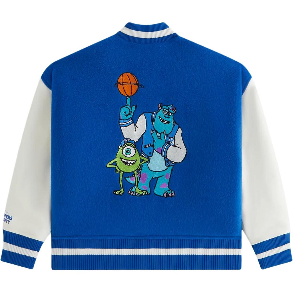 Kith X Disney X Pixar Collaboration Baseball Jacket Monsters Inc Varsity Fashion Comfortable Simple Versatile Kids Kids jackets KHK010310-5003