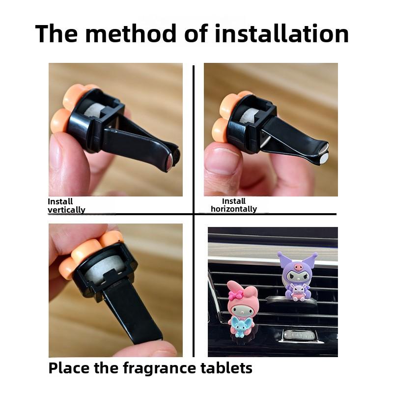 Air Vent Aroma Clip Car Clip Solid Aroma Piece Car Accessory Piece Refill Aroma Core Essential Oil Card Slot