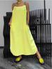 Casual Cotton and Linen Pocket Dress