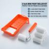 Smooth Paint Roller Set Anti-Drip Wall Painting Tools Foam Roller Brush Kit  for Household