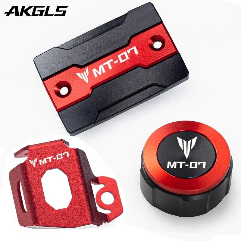 Μπροστινά και πίσω καπάκια ρεζερβουάρ υγρού φρένων και εξαρτήματα προστατευτικού καλύμματος δοχείου πίσω φρένων Για Yamaha MT07 MT 07 2014-2022