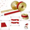 Meter 10 Beautiful Red Gold Christmas Ribbon For Charming Holiday Decorations Gift
