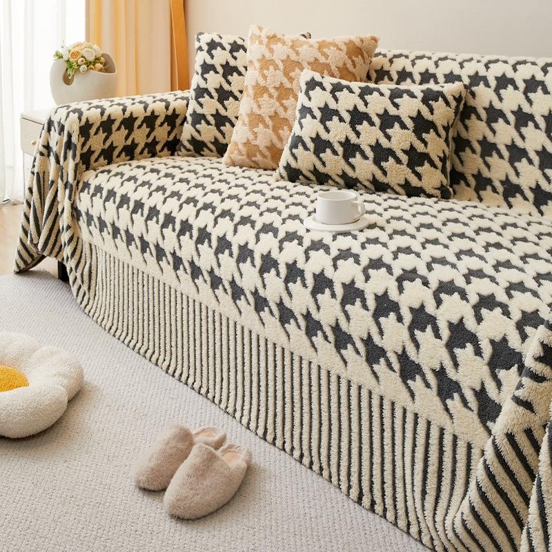 Fresh Sofa Towel Light Luxury High-Grade Plush Full Covered Sets of Cover Blanket Sofa Cover Cloth