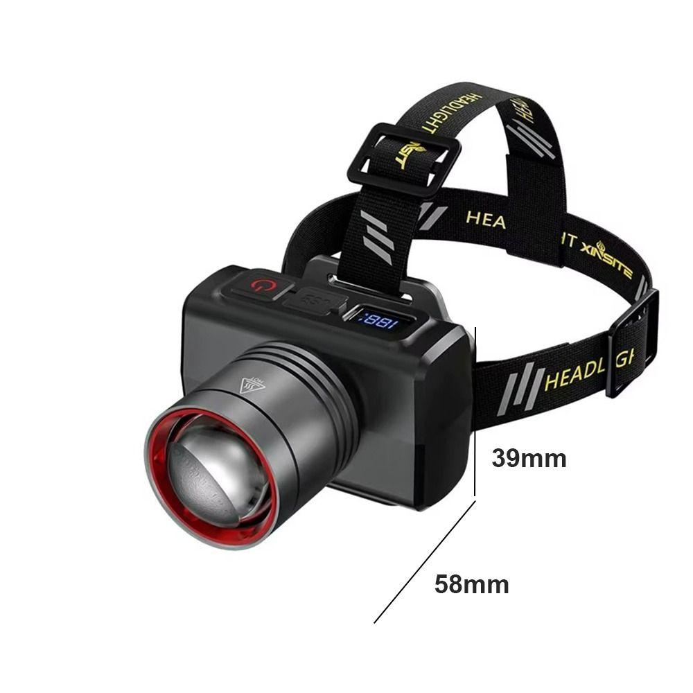 New Super Bright Zoomable LED Headlamp Wave Sensor 500LM Head Light USB Rechargeable 3 Light Modes Fishing Headlight for Camping