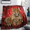 1PC Leopard Cat Print Flannel Blanket, High quality All Seasons, Home Decor, Warmth and Comfort, Perfect for Christmas Gifts