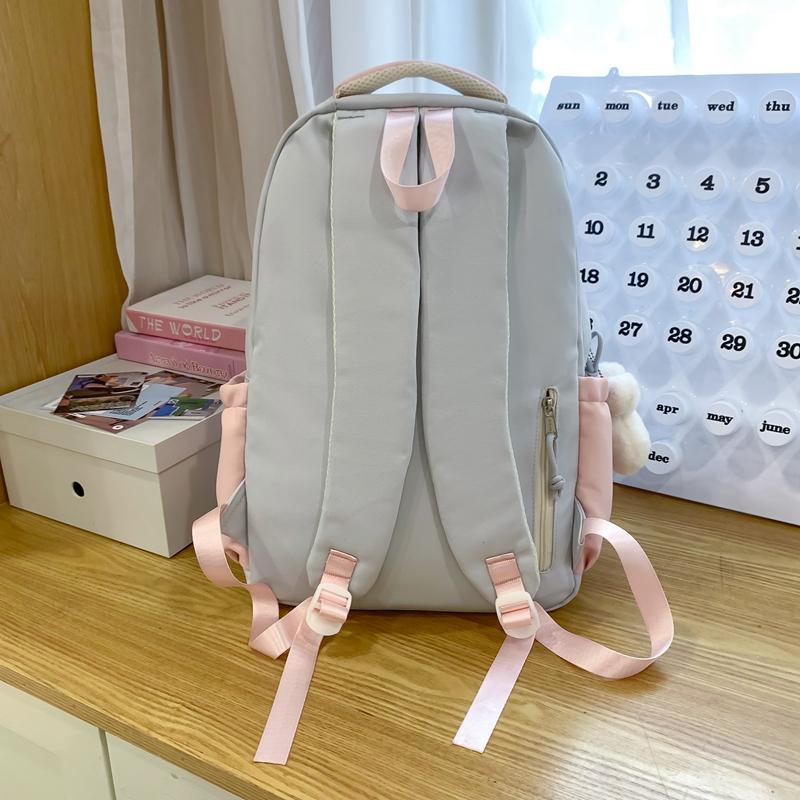 Женская школьная сумка с цветными блоками — фото 12