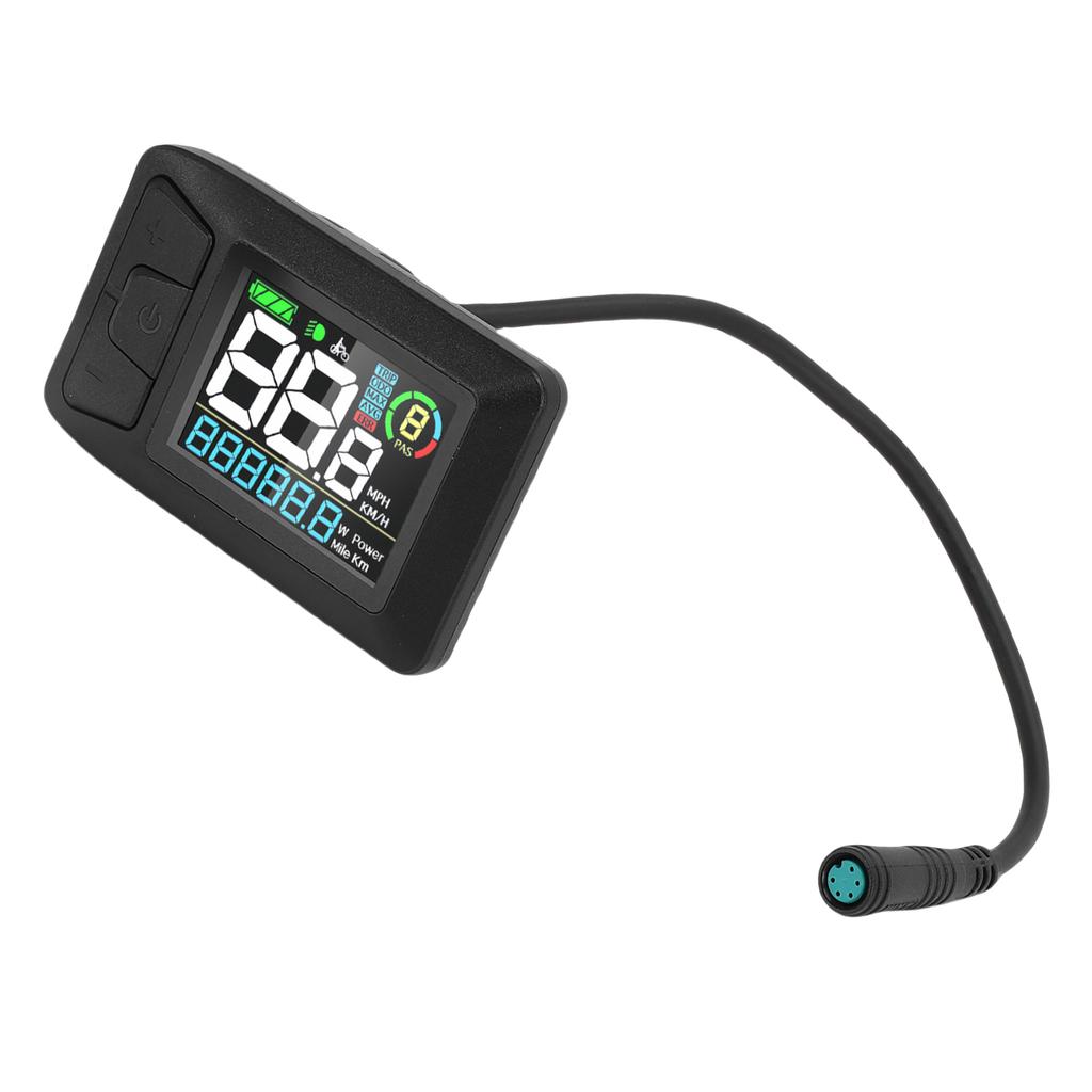 Display-Messgerät passend für BAFANG BBS01 BBS02B G340 G320 M300 M400 M620 Mittelmotoren LCD Farbdisplay Bedienfeld mit wasserdichtem Stecker