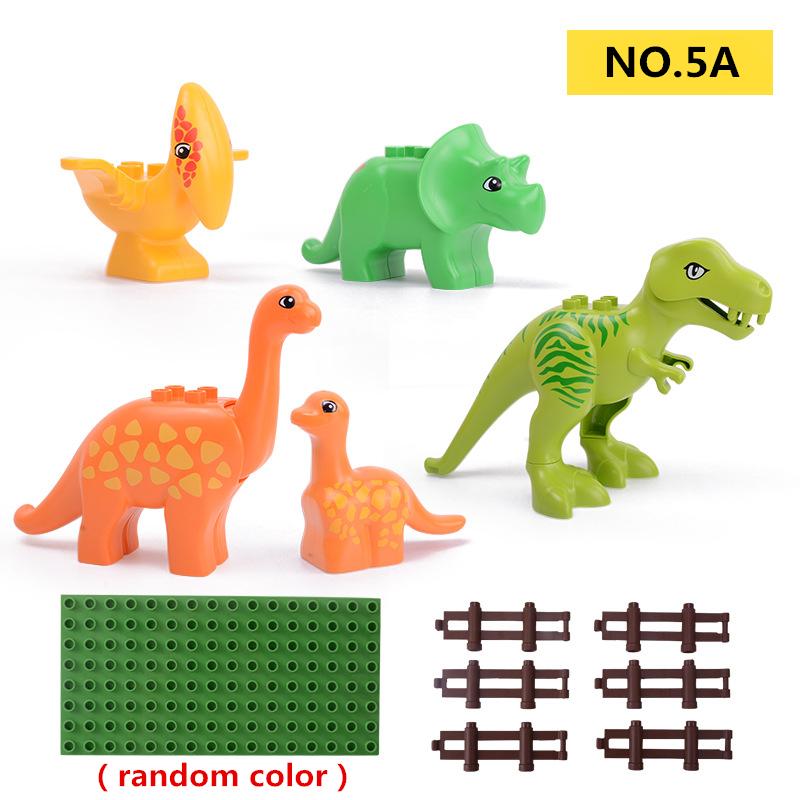 Large Particle Building Blocks Animal Scene Series Zoo World Tigier Lion Giraffe Whale Deer Bricks Toys  For Kids Christmas Gift