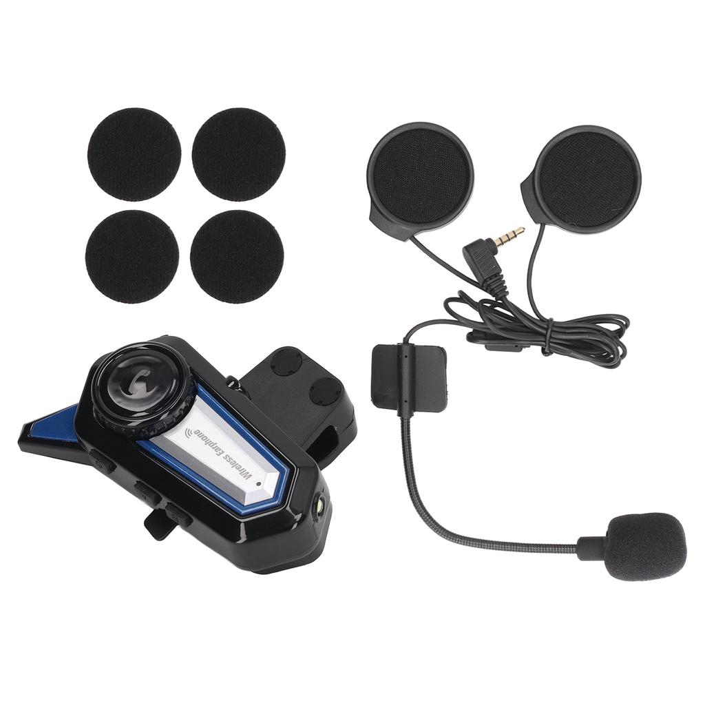 BT31 Motorcycle Bluetooth Helmet Headset Wireless Hands Free Stereo Waterproof Noise Cancelling Headset with Flashlight