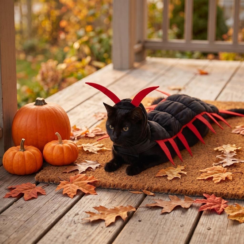 Halloween Costume Centipede, Funny Pet Outfit for Small Cats and Dogs