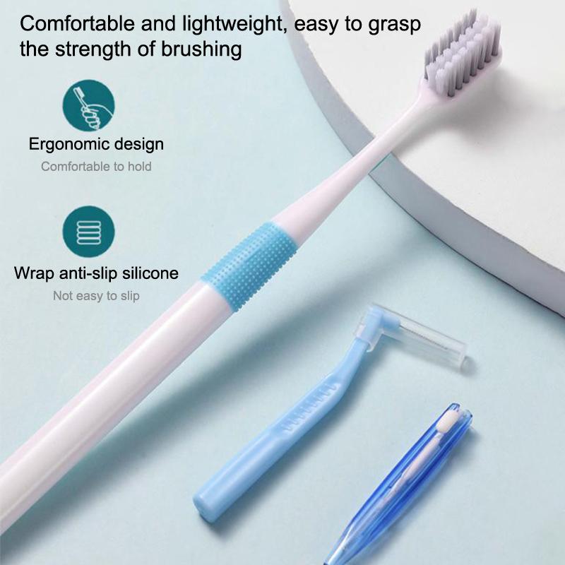 1 Stück Saubere Zahnspangen Erwachsene Zahnbürsten Mit 2 Stück Interdentalbürste Zahnbürste Weiche Borsten Zahnbürste Für Mundgesundheitspflege