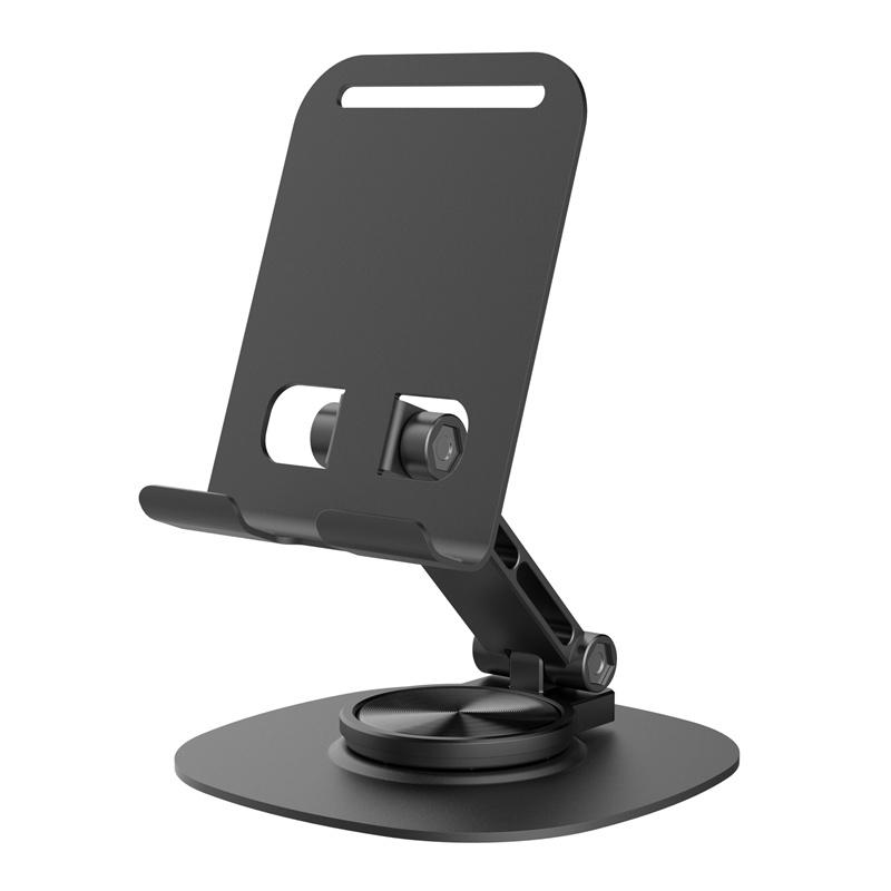 Portable Foldable Desktop Phone Stand Holder Anti-slip 360 Rotating Metal and ABS Mobile Phone Holders for All Phones небесно-голубой