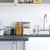 OXO Mini Square Short Storage Airtight Pop Container for Dry and Moisture Protection Container, Plastic, 0.5L, Food, Seasonings, Goods,