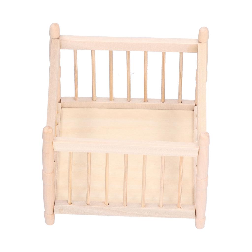 1:12 Maßstab Puppenhaus Babybett Holzwiege Babykrippe Miniatur Haus Sammlung Zubehör