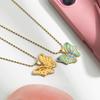 Elegant Butterfly Pendant Necklace Stainless Steel Jewelry Adjustable Chain For Women Daily Wear