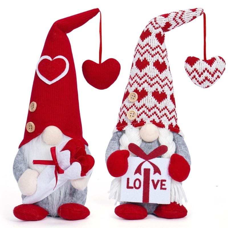 Valentine's Day Gnome Decorations Mr & Mrs Handmade Gnome Decor for Home Tabletop Ornaments Valentine Birthday Present