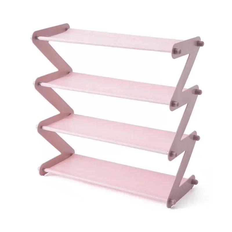 Creative Z-shaped Shoe Rack Simple Shoe Storage Device Multi-layer Assembly Shoe Rack Space Saving Shoe Cabinet Under The Table