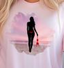Ocean Sunset Silhouette T-shirt, Beach Lover Tee , Summerwear