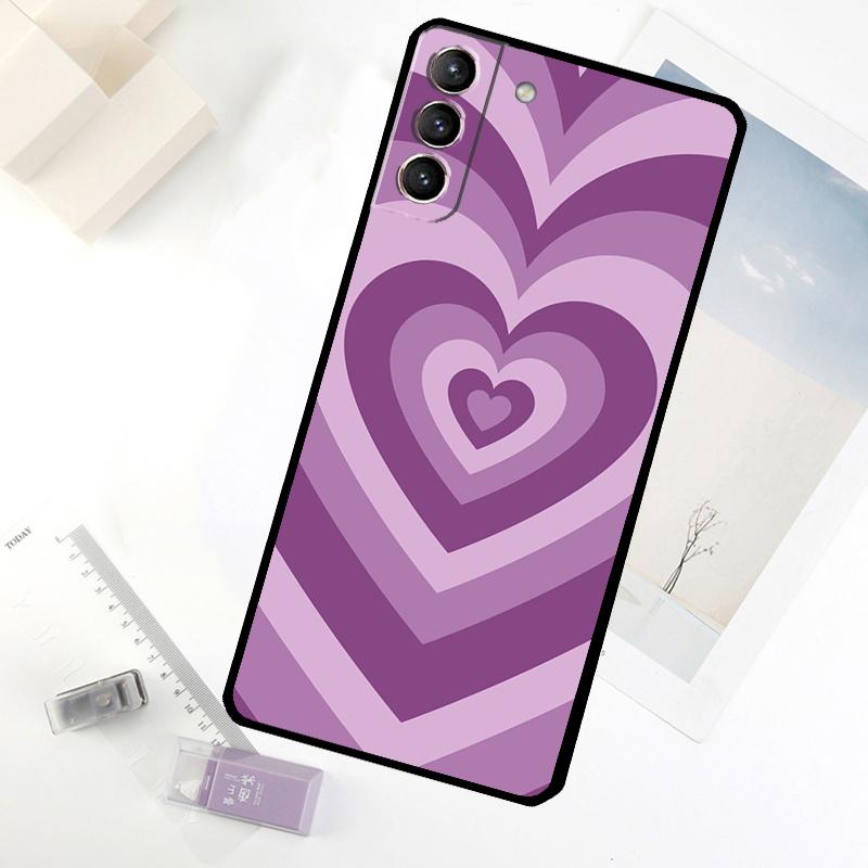 

Purple Brown Pink Blue Heart Phone Case For Samsung Galaxy S25 S24 S23 S22 S21 S20 S26 Ultra S10 Plus S23 FE S25 FE Cover Galaxy S23 Plus
