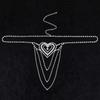 Hot Waist Rhinestone Heart Body Chain Panties for Women