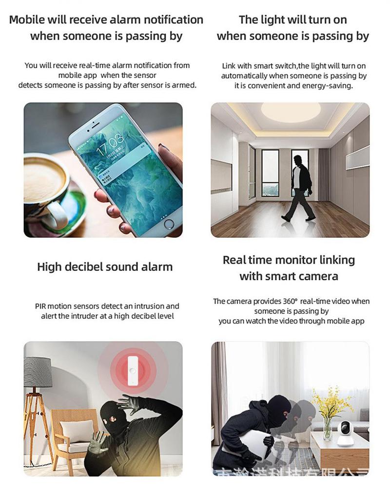 Graffiti Smart WiFi PIR Bewegungssensor mit Zigbee-Integration
