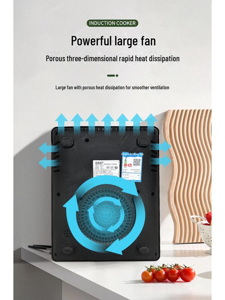 Olla de Inducción Inteligente de Alta Potencia Wanlida con Controles Táctiles para Uso Doméstico