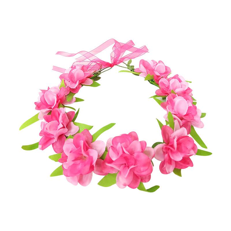 Waldmädchen Blumenkrone Handgeflochtene Seidenblumen Haarschleife für Frauen Vintage Elegant Hochzeits Haarschmuck Foto-Requisiten