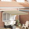 VidaXL Automatic Retractable Awning Green and Yellow 300x250 Cm 3330165