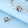 Real 100% Silve Charms Beads Love Family Wedding Ring Charm Fit Original Bracelet Bangle Pendant Diy Jewelry Making