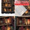Set Of 2 Flat Printing Enchanted Bibliotheque Print Popular Curtains Prints Thermal Insulation Room Curtain With Semi Sheer Polyester