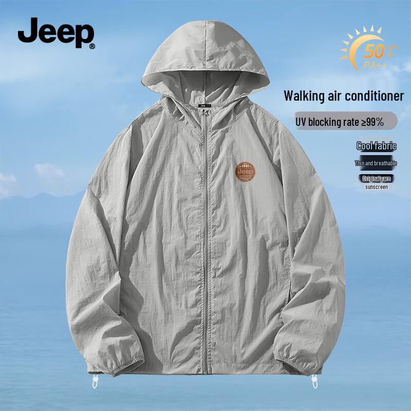 JEEP Men s UPF50+ Lightweight Sun Protection Jacket 3XL