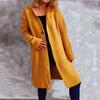 Autumn and Winter New Casual Simple Long Sleeved Button Hooded Sweater Cardigan Jacket for Women 3530