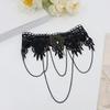 Gothic Lace Choker Necklace Bracelet Earrings Mask Eyemask Halloween Costume Accessories Jewelry for Women Girls Gift