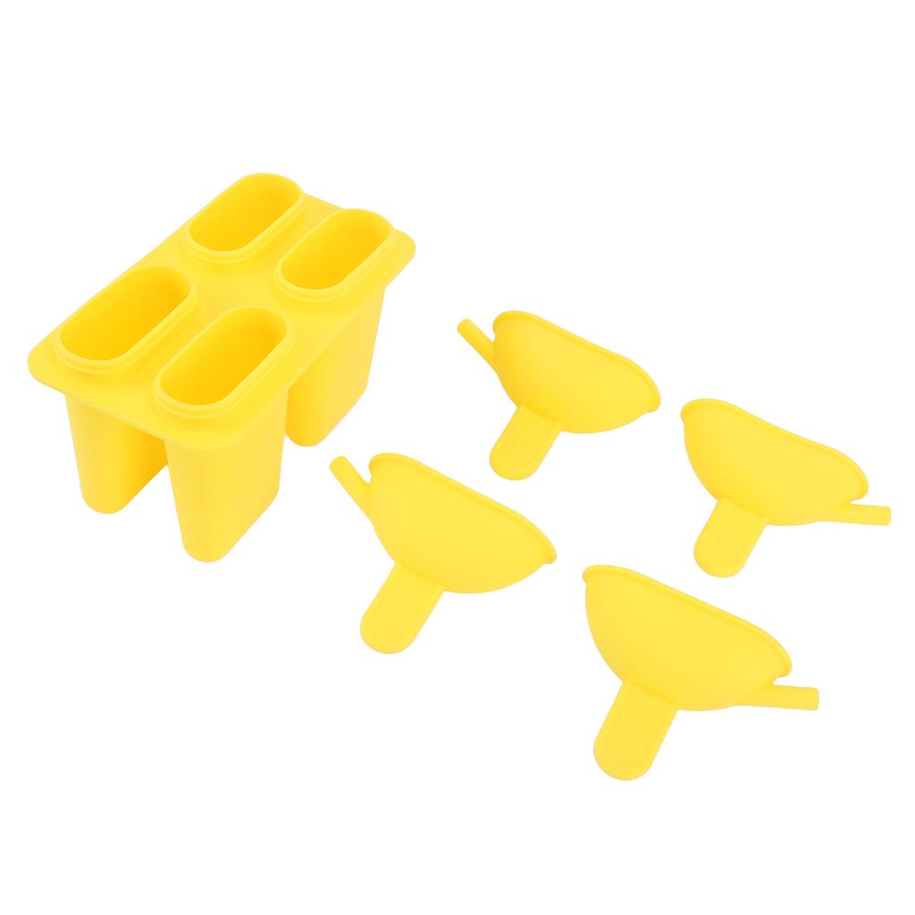 Ice Cream Mold Silicone Practical Portable DIY Ice Pop Maker with 50 Sticks for Household