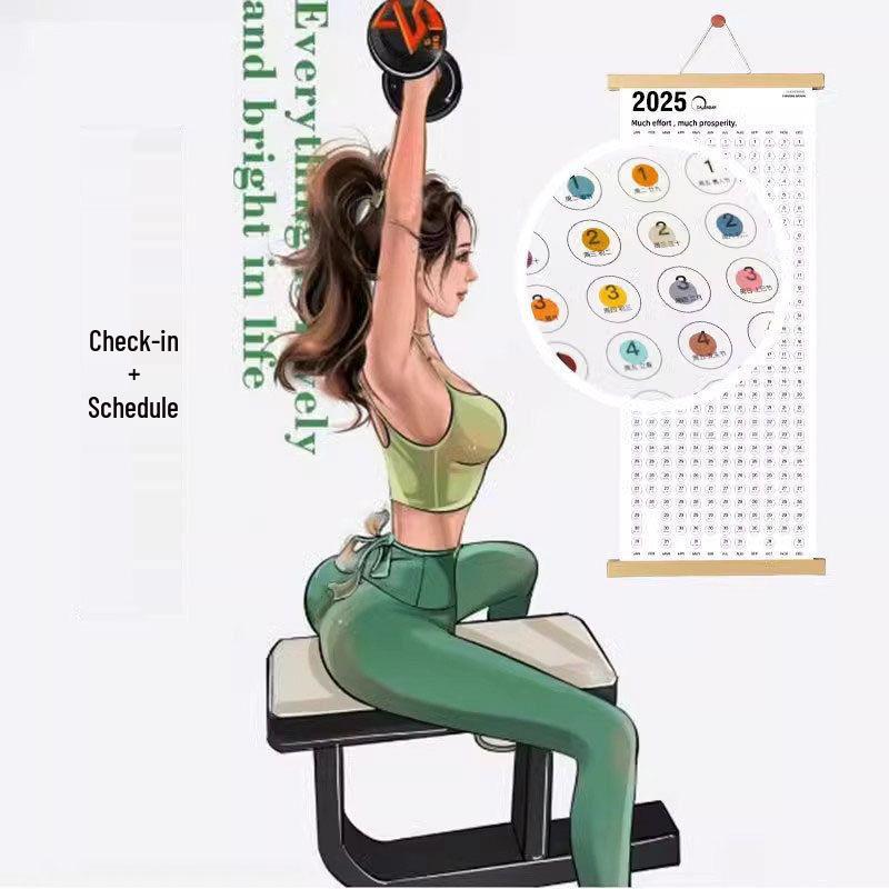 2025 Wooden Wall Calendar: Creative Single Sheet Hanging Planner