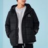 Li-Ning Printed Plaid Down Jacket Unisex Outerwear Black AYMR509-1