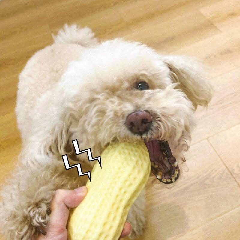 Peanut Shaped Dog Chew Toy Dog Rubber Toy Teeth Grinding Suitable for Large and Medium Sized Dogs Puppy Supplies Pet Supplies