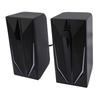 1 Pair 2.0 Inch Speaker with RGB Light USB Small Multimedia Speaker for Laptop Desktop PC