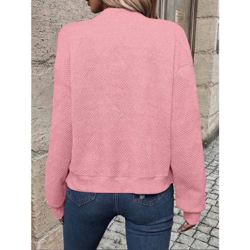 Damen S Einfarbig Reißverschluss Baseballkragen Jacke Lässiger Mantel